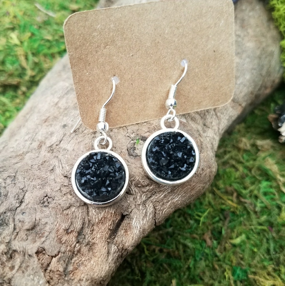 Faux Druzy Dangle Earrings/ Multiple Colors Avail.